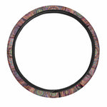 Vintage Bohemian Floral Mandala Print Car Steering Wheel Cover