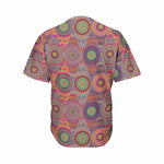 Vintage Bohemian Floral Mandala Print Men's Baseball Jersey