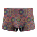 Vintage Bohemian Floral Mandala Print Men's Boxer Briefs