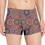 Vintage Bohemian Floral Mandala Print Men's Boxer Briefs