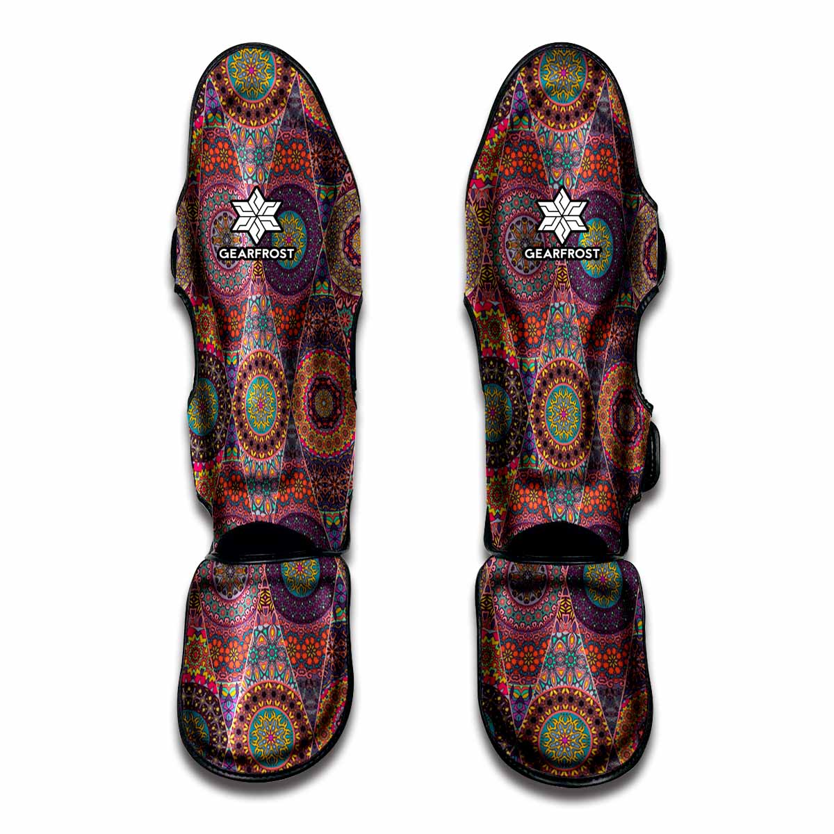 Vintage Bohemian Floral Mandala Print Muay Thai Shin Guard