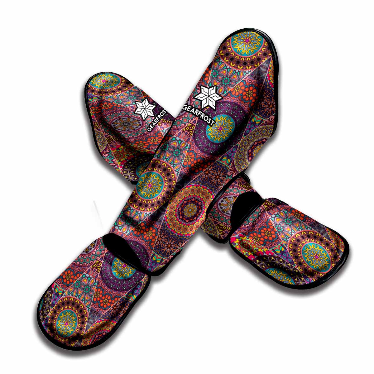 Vintage Bohemian Floral Mandala Print Muay Thai Shin Guard