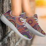 Vintage Bohemian Floral Mandala Print Sport Shoes GearFrost