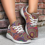 Vintage Bohemian Floral Mandala Print Sport Shoes GearFrost