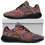 Vintage Bohemian Floral Mandala Print Sport Shoes GearFrost