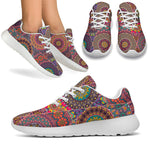 Vintage Bohemian Floral Mandala Print Sport Shoes GearFrost