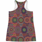 Vintage Bohemian Floral Mandala Print Women's Racerback Tank Top