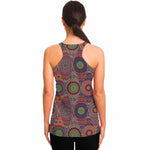 Vintage Bohemian Floral Mandala Print Women's Racerback Tank Top