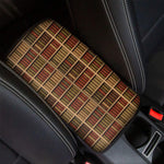 Vintage Bookshelf Pattern Print Car Center Console Cover