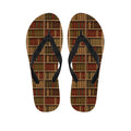 Vintage Bookshelf Pattern Print Flip Flops