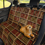 Vintage Bookshelf Pattern Print Pet Car Back Seat Cover