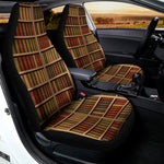 Vintage Bookshelf Pattern Print Universal Fit Car Seat Covers