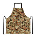 Vintage Brown Bohemian Floral Print Apron