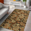 Vintage Brown Bohemian Floral Print Floor Mat