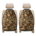 Vintage Brown Bohemian Floral Print Car Seat Organizers