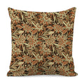 Vintage Brown Bohemian Floral Print Pillow Cover