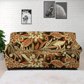 Vintage Brown Bohemian Floral Print Sofa Cover