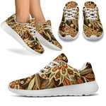 Vintage Brown Bohemian Floral Print Sport Shoes GearFrost