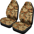 Vintage Brown Bohemian Floral Print Universal Fit Car Seat Covers