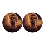 Vintage Buddha Statue Print Car Coasters