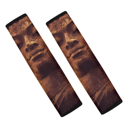 Vintage Buddha Statue Print Car Seat Belt Covers