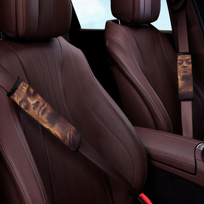 Vintage Buddha Statue Print Car Seat Belt Covers
