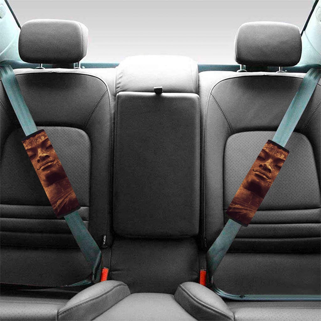 Vintage Buddha Statue Print Car Seat Belt Covers