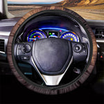 Vintage Buddha Statue Print Car Steering Wheel Cover