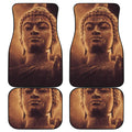 Vintage Buddha Statue Print Front and Back Car Floor Mats