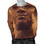 Vintage Buddha Statue Print Men's Crewneck Sweatshirt GearFrost