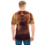 Vintage Buddha Statue Print Men's T-Shirt
