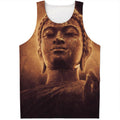 Vintage Buddha Statue Print Men's Tank Top