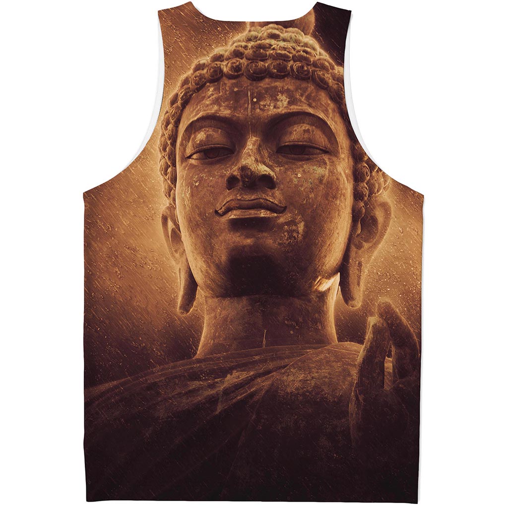 Vintage Buddha Statue Print Men's Tank Top