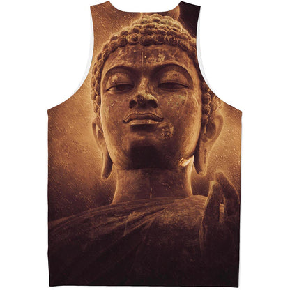 Vintage Buddha Statue Print Men's Tank Top