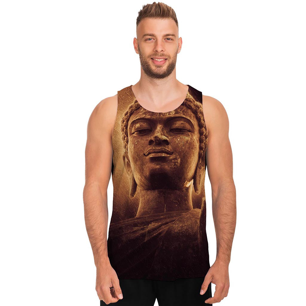 Vintage Buddha Statue Print Men's Tank Top