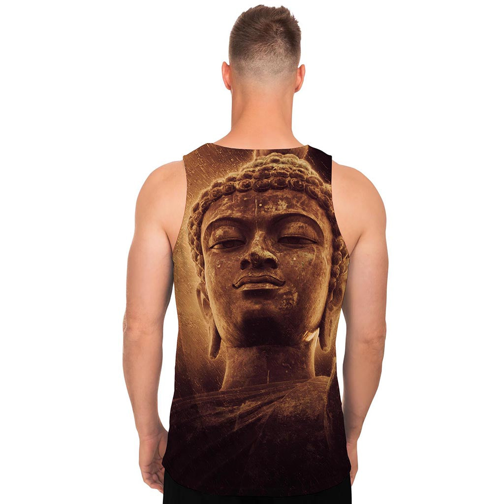 Vintage Buddha Statue Print Men's Tank Top