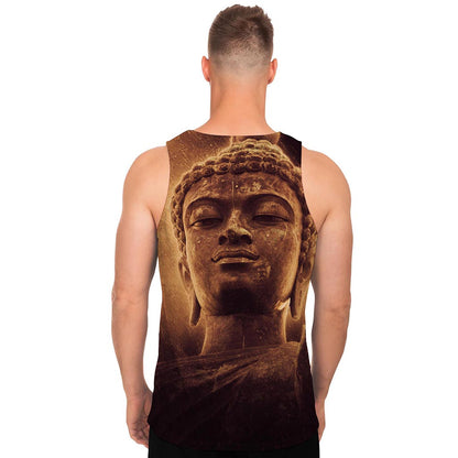 Vintage Buddha Statue Print Men's Tank Top