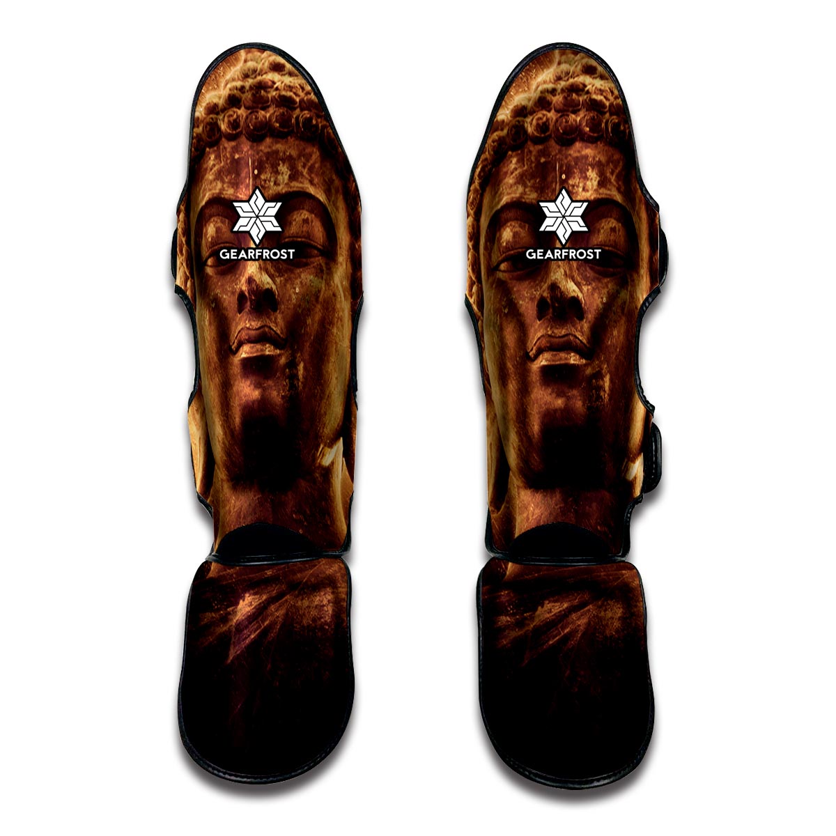 Vintage Buddha Statue Print Muay Thai Shin Guard
