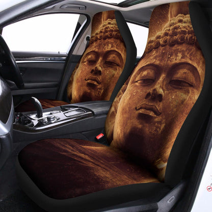 Vintage Buddha Statue Print Universal Fit Car Seat Covers