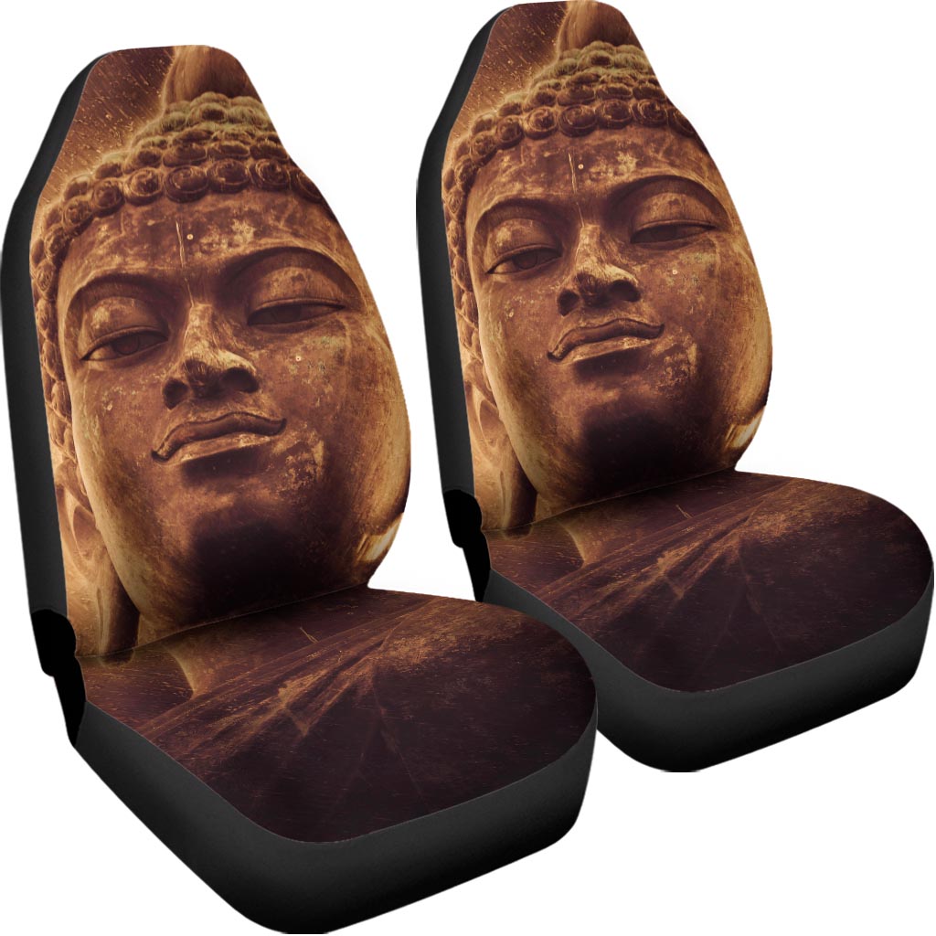 Vintage Buddha Statue Print Universal Fit Car Seat Covers