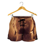 Vintage Buddha Statue Print Women's Shorts