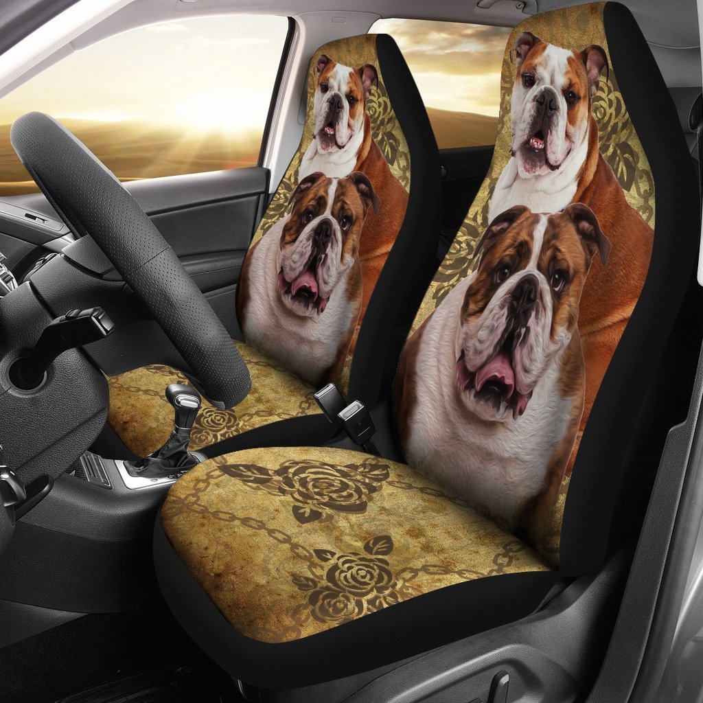 Vintage Bulldog Universal Fit Car Seat Covers GearFrost