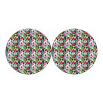 Vintage Cactus And Flower Print Car Coasters