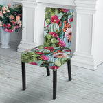Vintage Cactus And Flower Print Dining Chair Slipcover