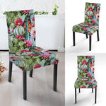 Vintage Cactus And Flower Print Dining Chair Slipcover