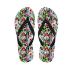 Vintage Cactus And Flower Print Flip Flops
