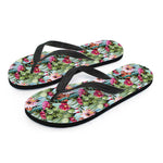 Vintage Cactus And Flower Print Flip Flops