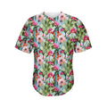 Vintage Cactus And Flower Print Men's Baseball Jersey