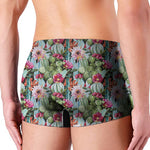 Vintage Cactus And Flower Print Men's Boxer Briefs