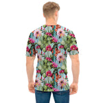 Vintage Cactus And Flower Print Men's T-Shirt